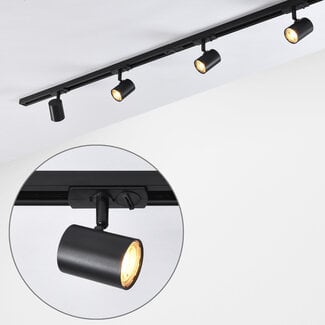 1-phase track system set of 1.5 metres with Nox spotlights, 3-step dimmable