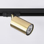 Modern 3-metre single-phase rail system with gold Mels spotlights - ceiling lights