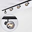 1-phase track system set of 1.5 metres with Melle spotlights, smoked glass