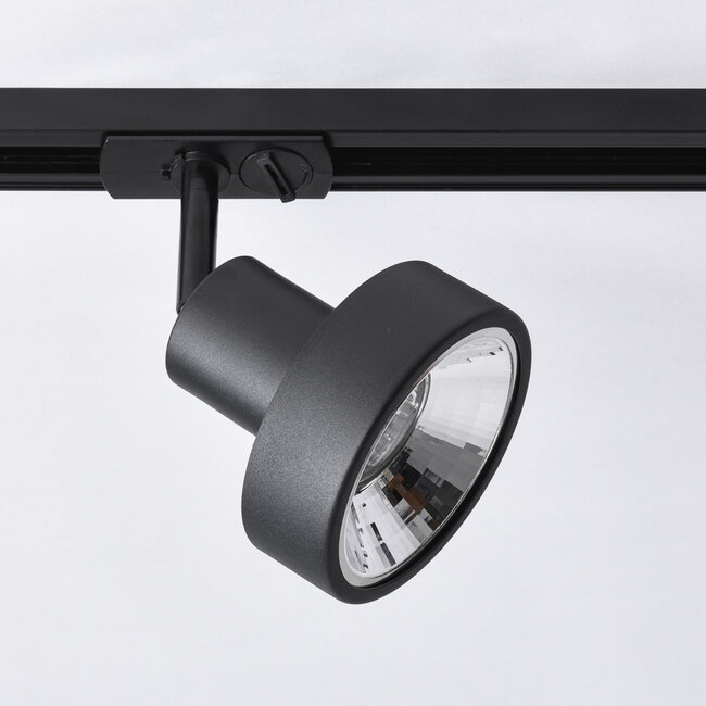 Modern 3-metre single-phase track lighting system with Joel spotlights - ceiling lights