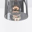 4-light pendant light Palaio - black with smoked glass