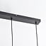 4-light pendant light Palaio - black with smoked glass