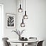 3-light pendant light Brinati - grey frosted glass