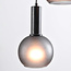 Modern pendant lamp with grey frosted glass, 3-light - Brinati
