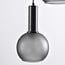 3-light pendant light Brinati - grey frosted glass
