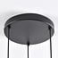 3-light pendant light Brinati - grey frosted glass