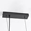 9-light pendant light Givree - black and grey frosted glass