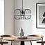 Industrial pendant lamp Hilo in black metal