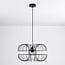 Industrial pendant lamp Hilo in black metal