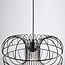 Industrial pendant lamp Hilo in black metal