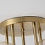 5-light ceiling light Amora - brass with cognac glass