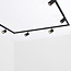 Modern 3-metre single-phase track lighting system with Lola spotlights - Black
