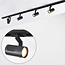 Designer lighting system, 1-phase track lighting system, 1.5 metres, with Fem spotlight - Black