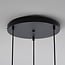 3-light pendant light Eflin - black with amber glass