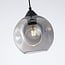 3-light pendant light Fajah - black with smoked glass