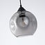 3-light pendant light Fajah - black with smoked glass