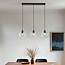 Modern pendant lamp Fayen black with mother-of-pearl glass, 3-light