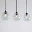 3-light pendant light Fayen - black with mother-of-pearl glass