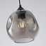 3-light pendant light Fayen - black with smoked glass