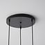 3-light pendant light Fajah - black and mother-of-pearl glass