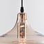 3-light pendant light Maracas - black with amber glass