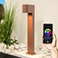 Smart Bollard light, rust brown, 30 cm (Philips Hue alternative) - Simone