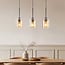 3-light pendant light Tovano - amber glass