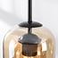 3-light pendant light Tovano - amber glass