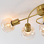 Globe 5-light ceiling lamp with Amber glass