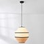 Japandi pendant light Seil with a braided natural-fabric shade