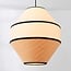 Japandi pendant light Seil with a braided natural-fabric shade