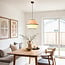 Japandi pendant light Corda with a braided natural-fabric shade