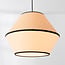 Japandi pendant light Corda with a braided natural-fabric shade