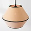 Japandi pendant light Corda with a braided natural-fabric shade