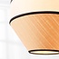 3-light Japandi pendant light Rep with braided natural-fabric shades