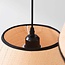 3-light Japandi pendant lamp Rep with natural fabric shades and braided rope
