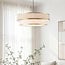 pendant light Koysi in fabric - gold