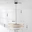 pendant light Koysi in fabric - gold