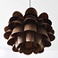 Modern Mucai pendant lamp with dark wood finish