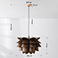 Modern Mucai pendant lamp with dark wood finish
