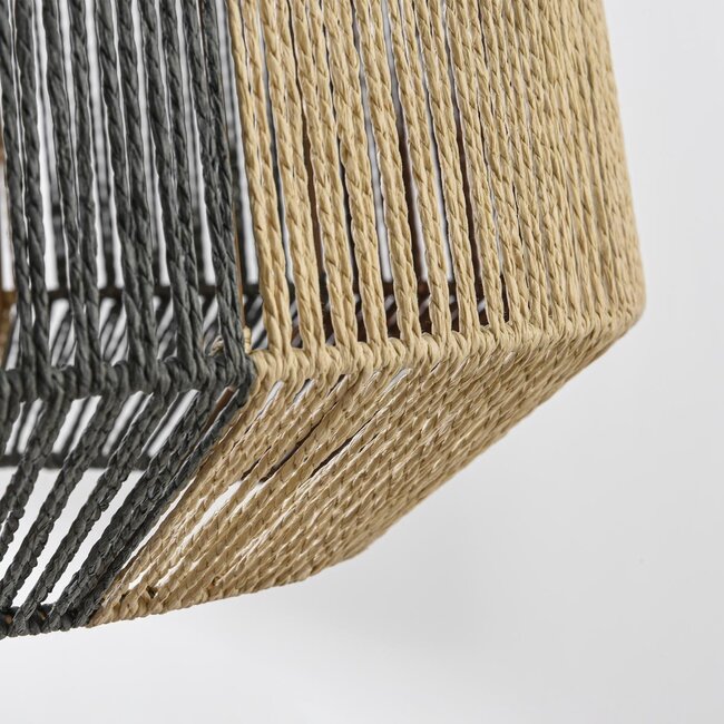 Pendant light Ravon made of three-colour braided rope