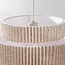 Tressa pendant lamp with ribbed fabric shade - Beige