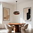 pendant light Kaja in pressed paper fibre - black