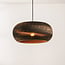 pendant light Kaja in pressed paper fibre - black