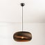pendant light Kaja in pressed paper fibre - black