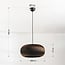 pendant light Kaja in pressed paper fibre - black