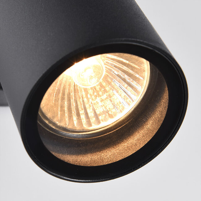 Black wall spotlight for bathroom Lola, 1-light