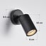 Black bathroom wall spotlight Lola 1-light