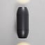 Oval bathroom wall lamp 2-light in black