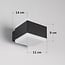 Modern up-down bathroom wall lamp Mikki in black